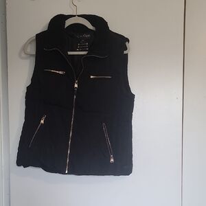 Calvin Klein Black Vest with Gold Accents